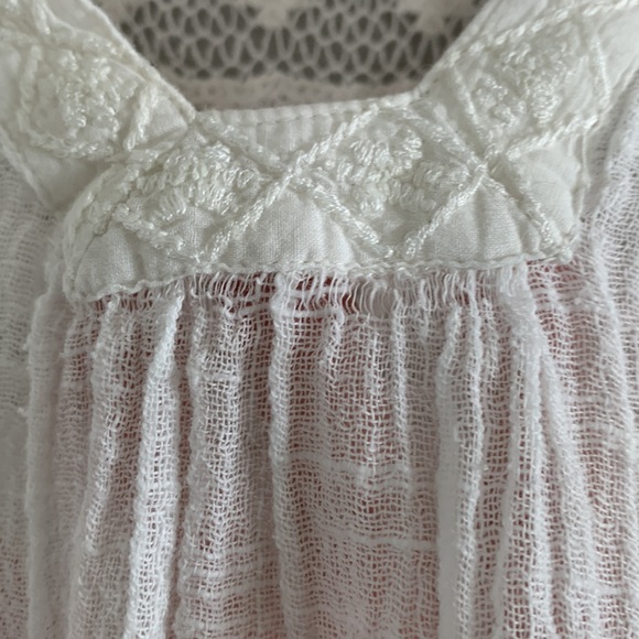 Free People Carry Me Away Gauze Cropped Swing Top White Size XS - Picture 11 of 11
